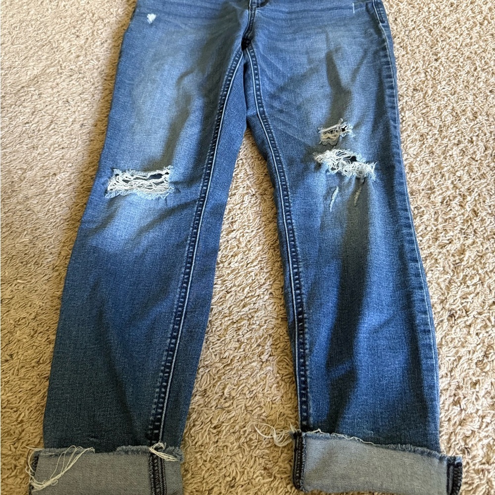 Old Navy Distressed Blue Skinny Jeans